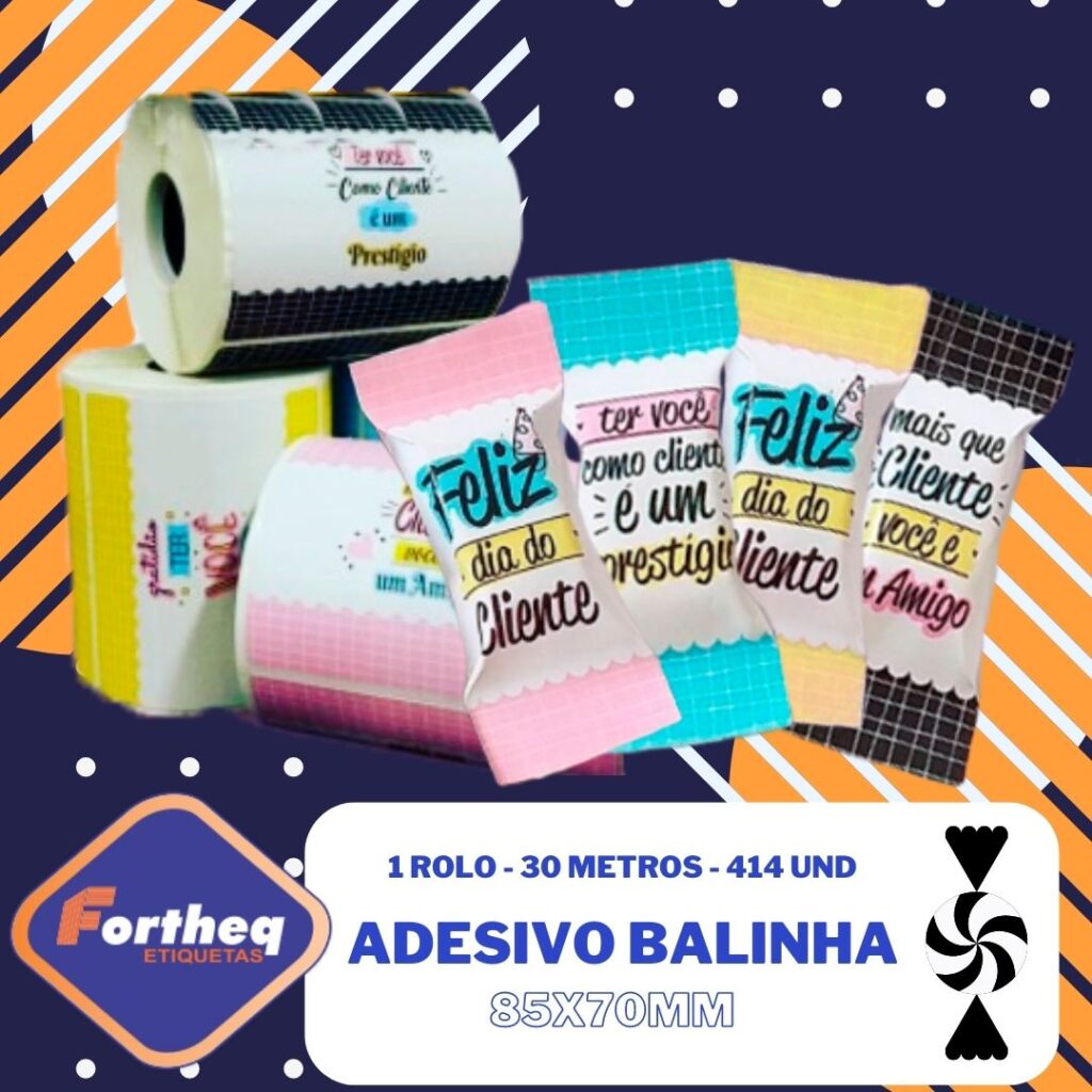 Postagem adesivo rolo único balinha